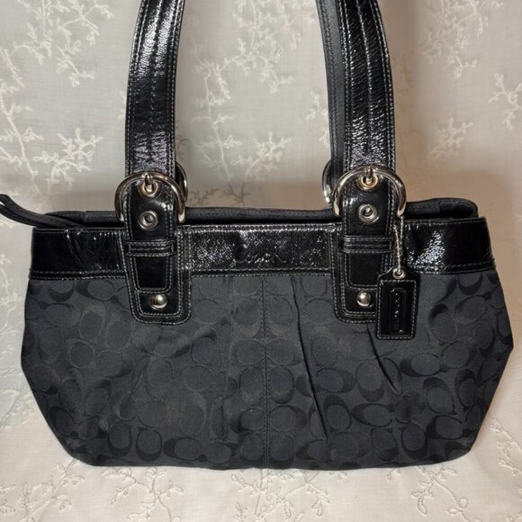 Coach Black Soho Pleated Shoulder Bag - Picture 1 of 8